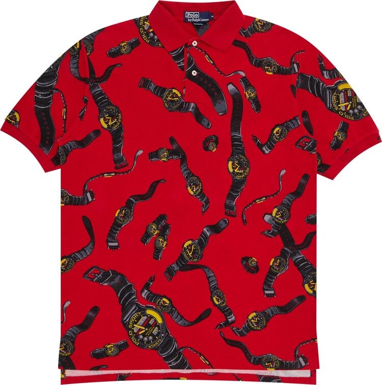 

Рубашка Vintage Polo Ralph Lauren Watch Polo Shirt 'Red', красный