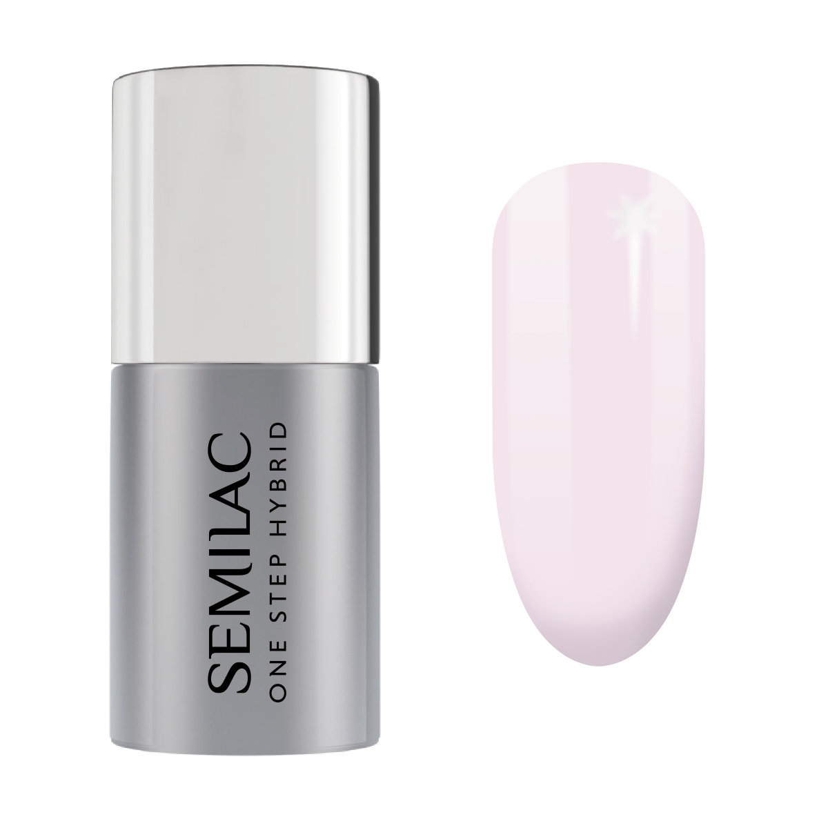 Semilac One Step Hybrid гибридный лак для ногтей, S610 Barely Pink