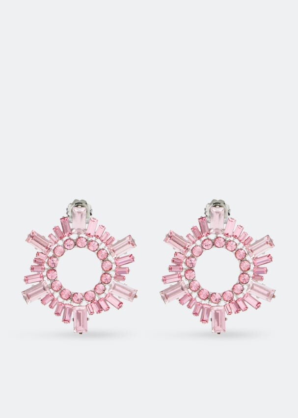 

Серьги AMINA MUADDI Begum mini crystal earrings, розовый