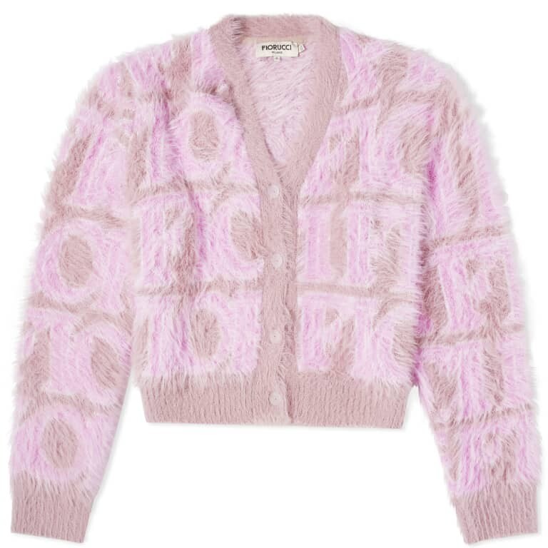 

Кардиган Fiorucci Oversized Monogram, розовый