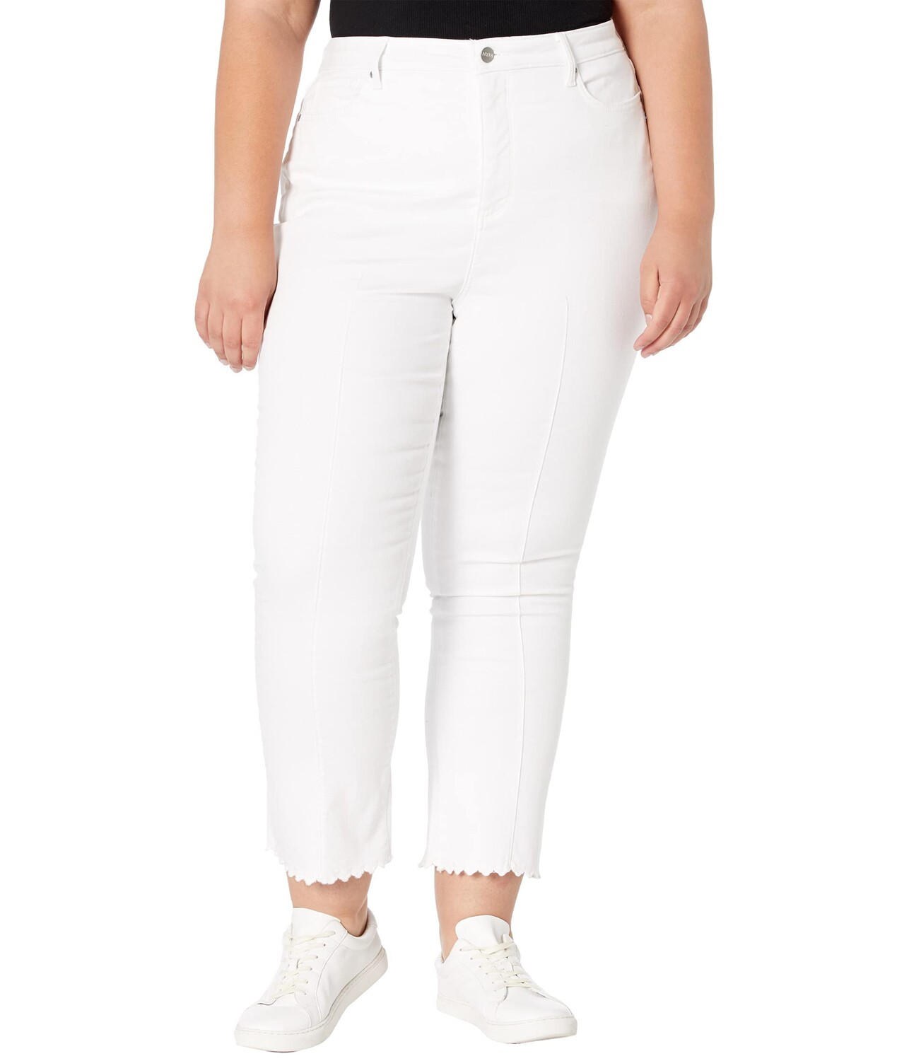

Джинсы NYDJ, Slim Bootcut Ankle Jeans w/ Scallop Embroidery in Optic White