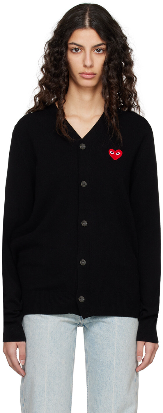

Черный кардиган с сердечками Comme des Garçons Play
