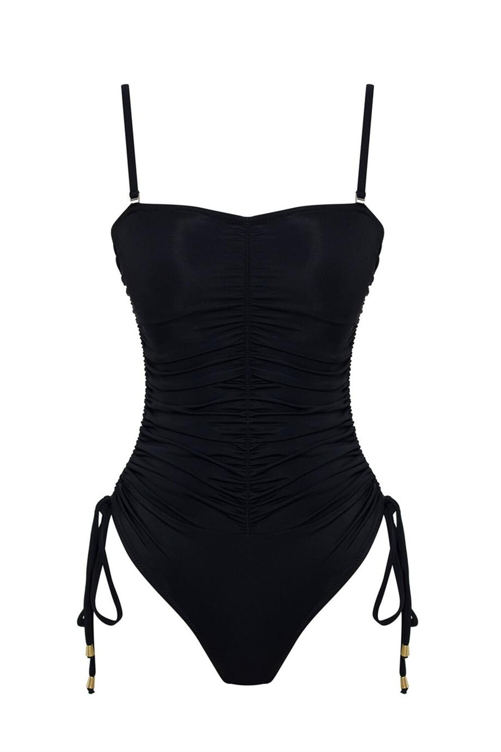 

Купальник без бретелек со сборками Sailor Moda, черный