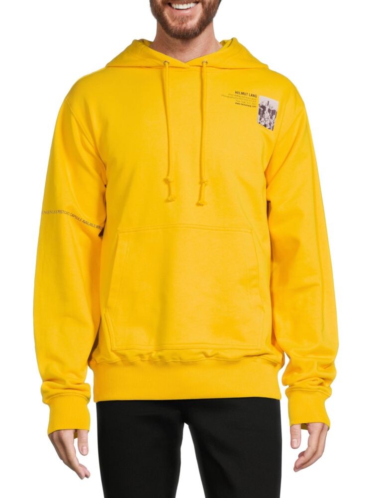 

Толстовка с графическим рисунком на спине Helmut Lang, цвет Taxi Yellow