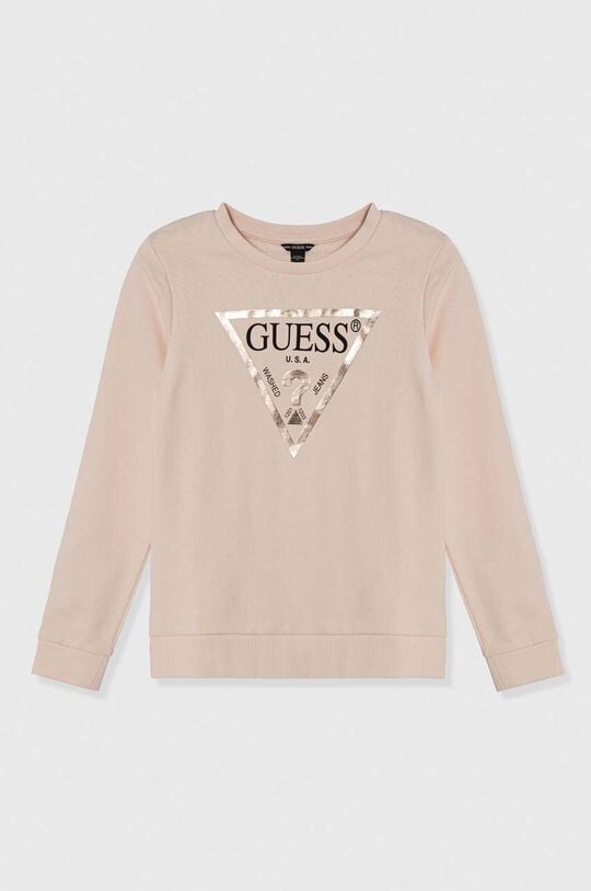 

Guess Детская хлопковая толстовка, розовый