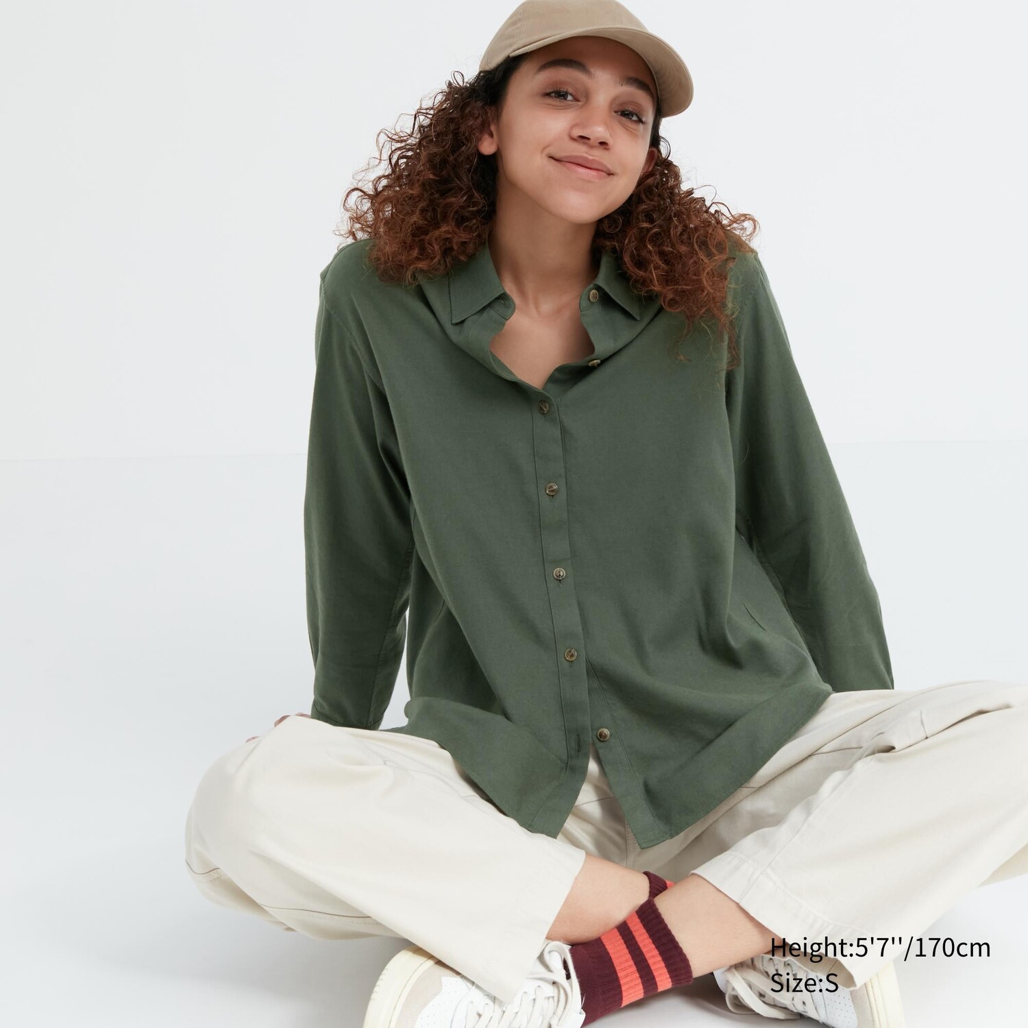 

Рубашка UNIQLO с длинными рукавами, зеленый