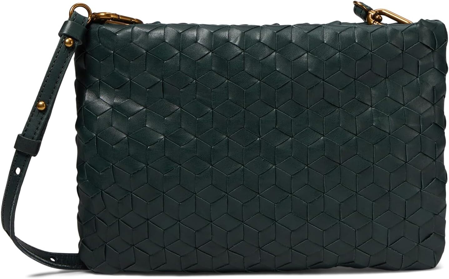 

Сумка кросс-боди Madewell The Puff Crossbody Bag: Woven Leather Edition, цвет Ancient Forest