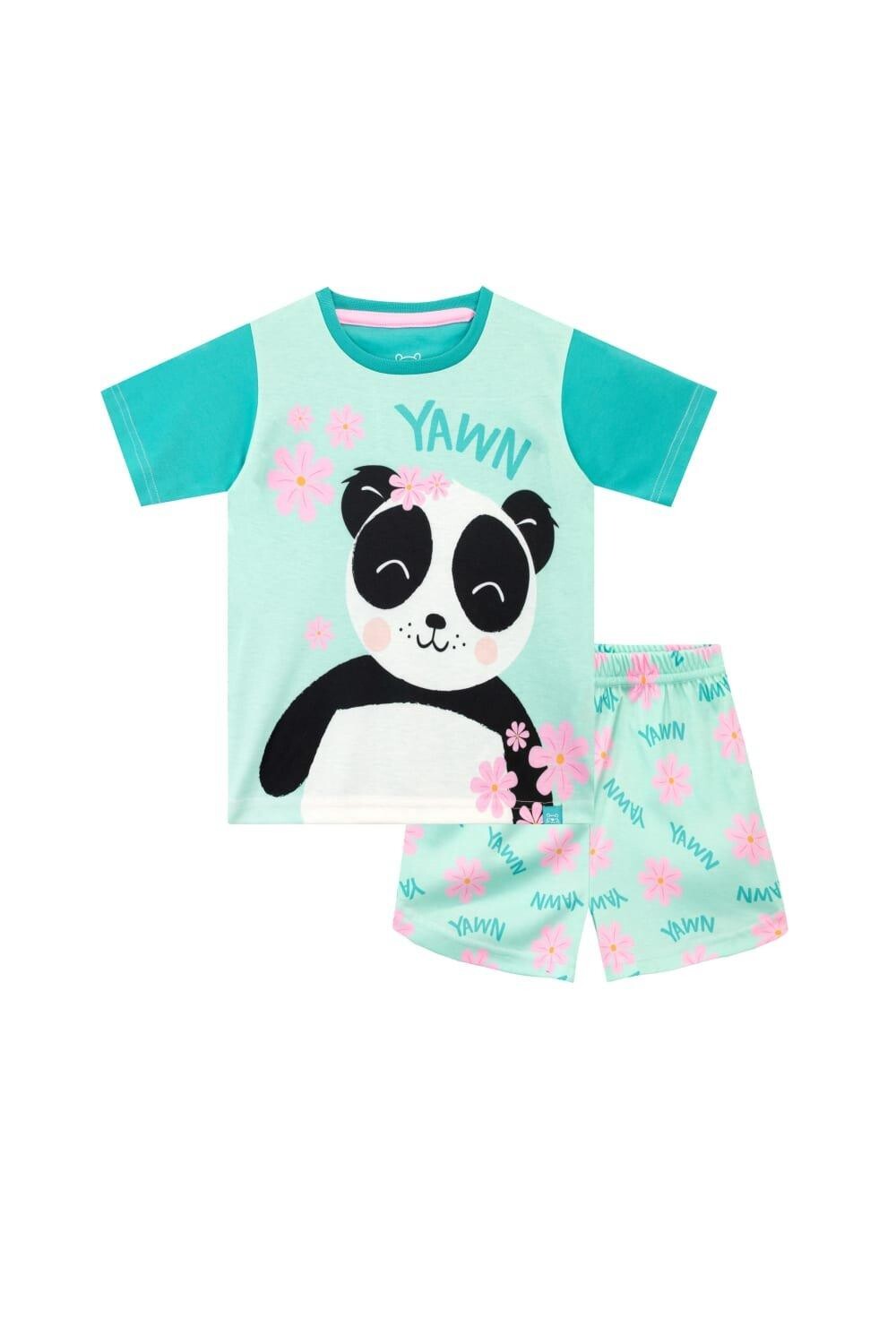Короткая пижама с принтом панды Harry Bear, зеленый