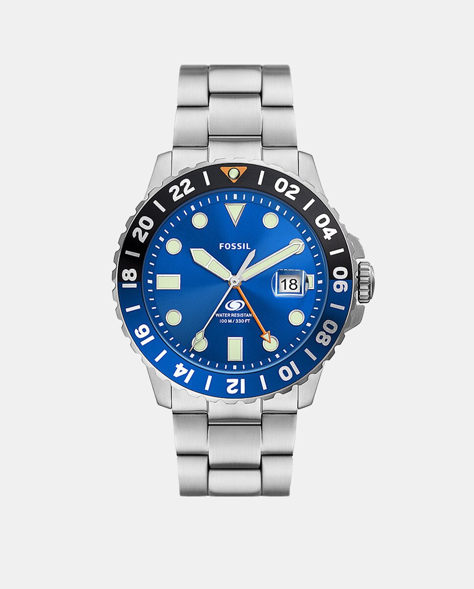 цена Fossil Blue FS5991 стальные женские часы Fossil, серебро