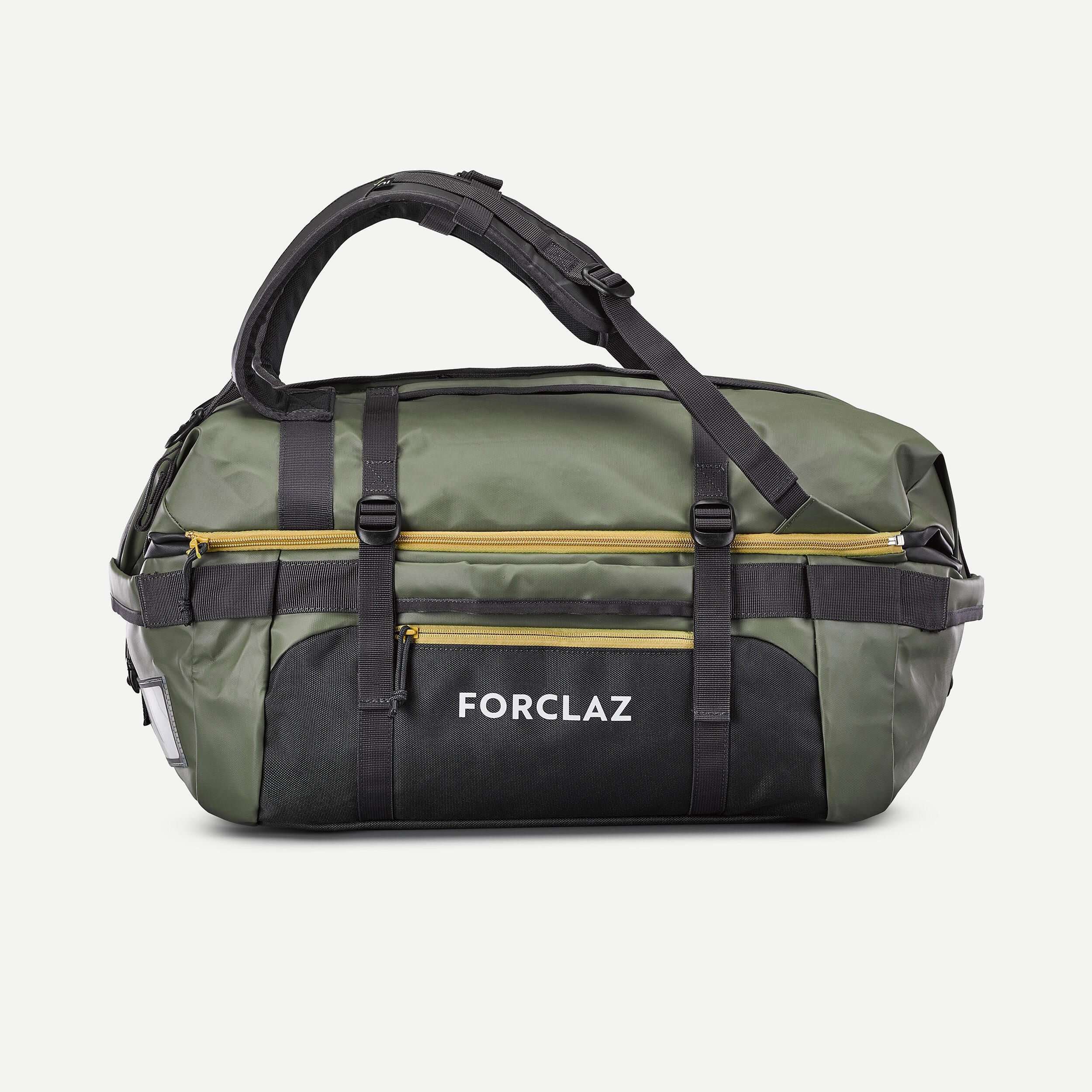 Сумка транспортировочная Forclaz Duffel 500 Extend 40–60 л, зеленый/серый - фото