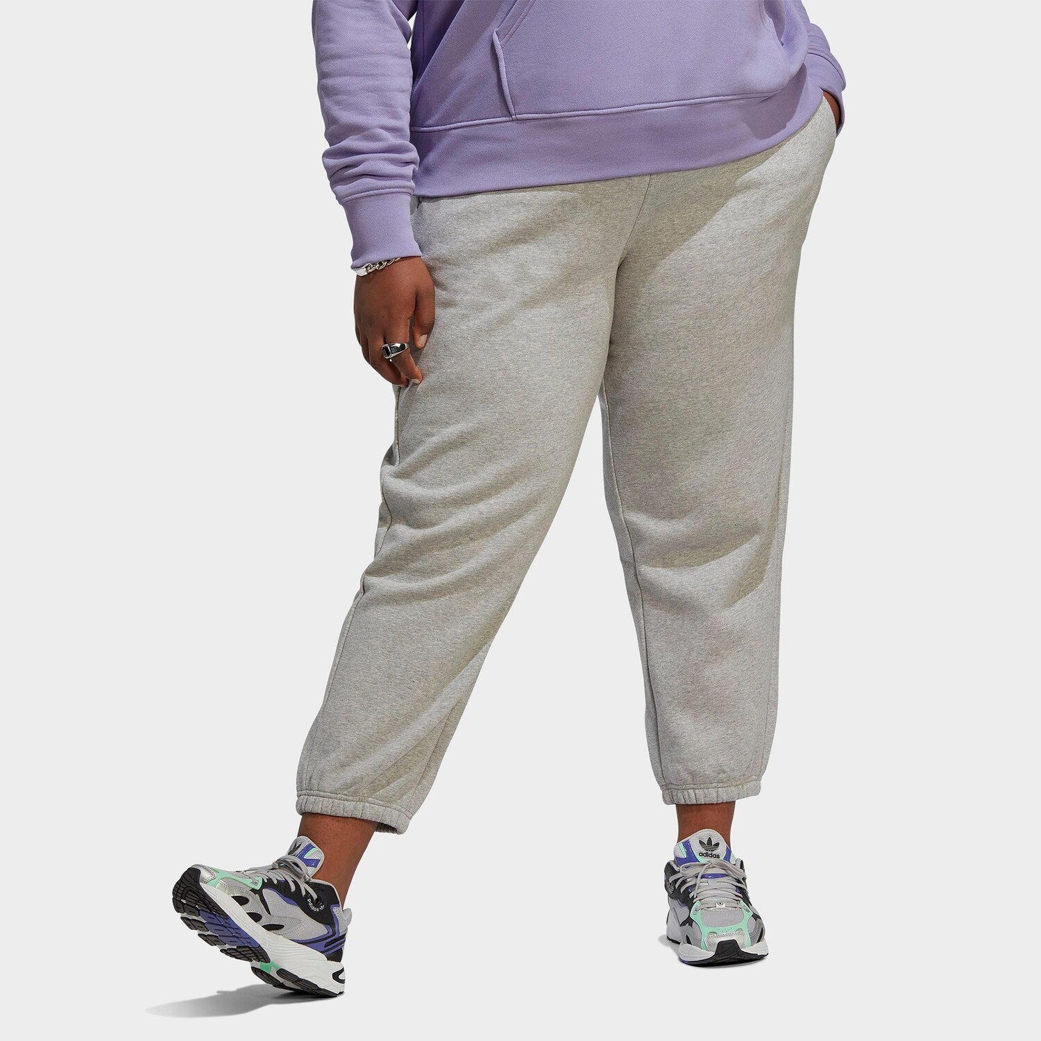 

Женские флисовые джоггеры Adidas Originals Essentials (большие размеры), серый