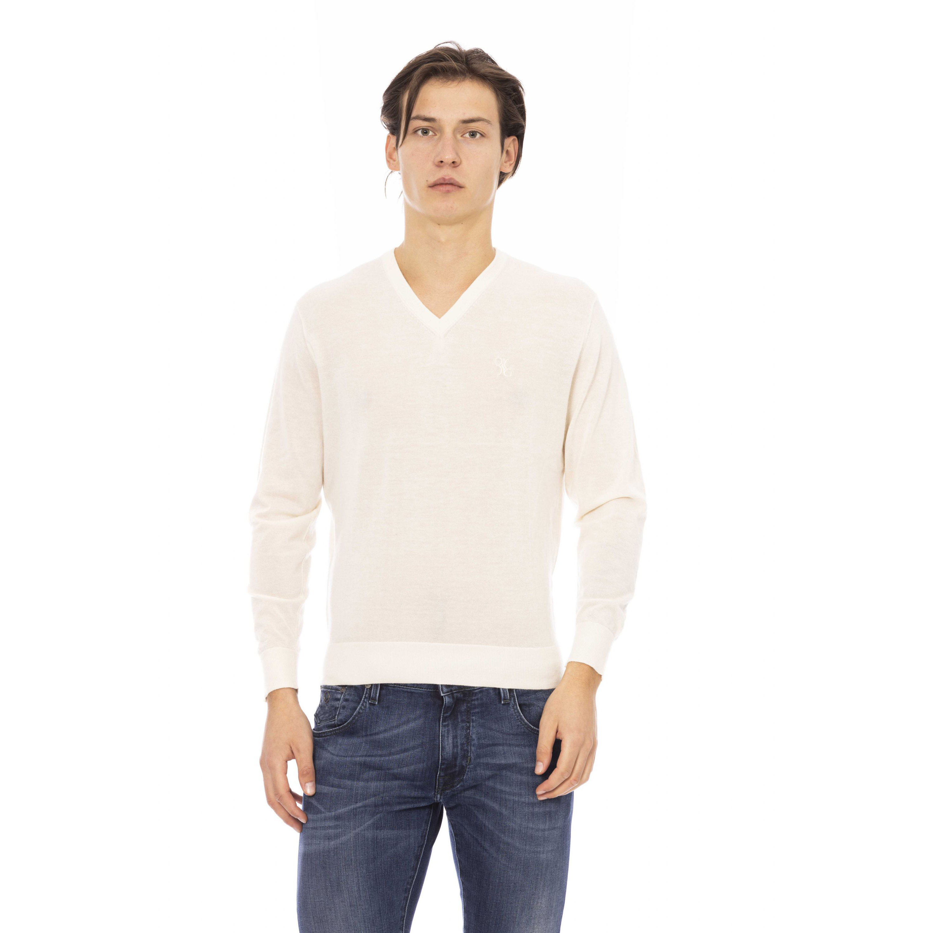 Пуловер Billionaire V Neck Sweater, молочный пуловер с v образным вырезом из льна