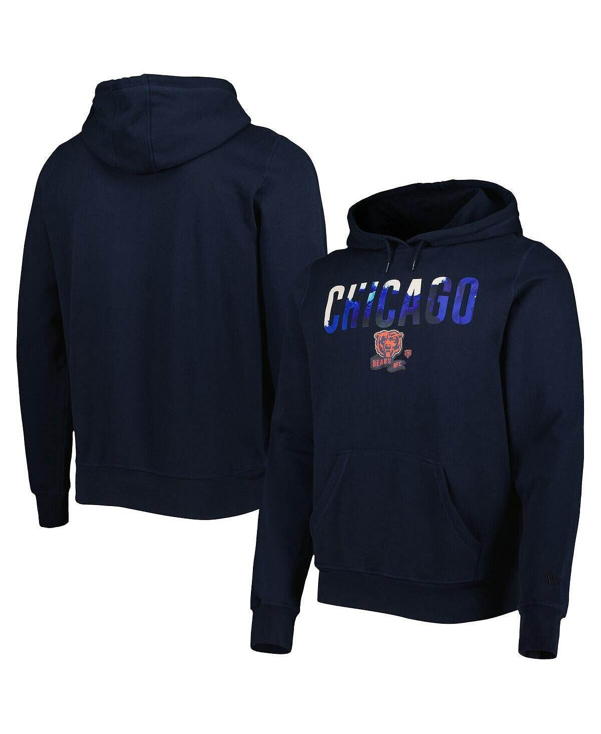 

Мужская темно-синяя толстовка с капюшоном chicago bears ink dye New Era, синий
