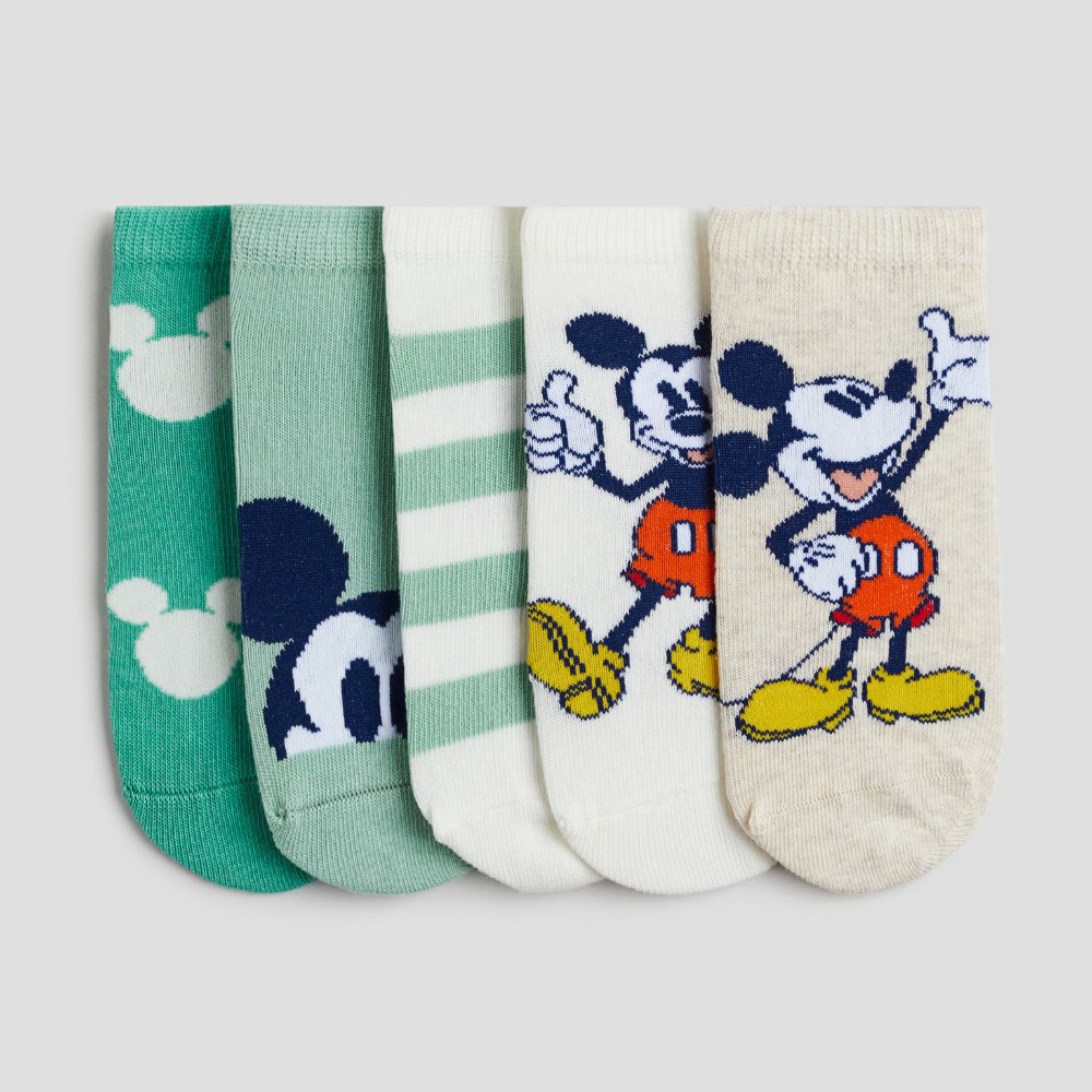 Комплект носков H&M Kids Ankle Mickey Mouse, 5 предметов, мультиколор
