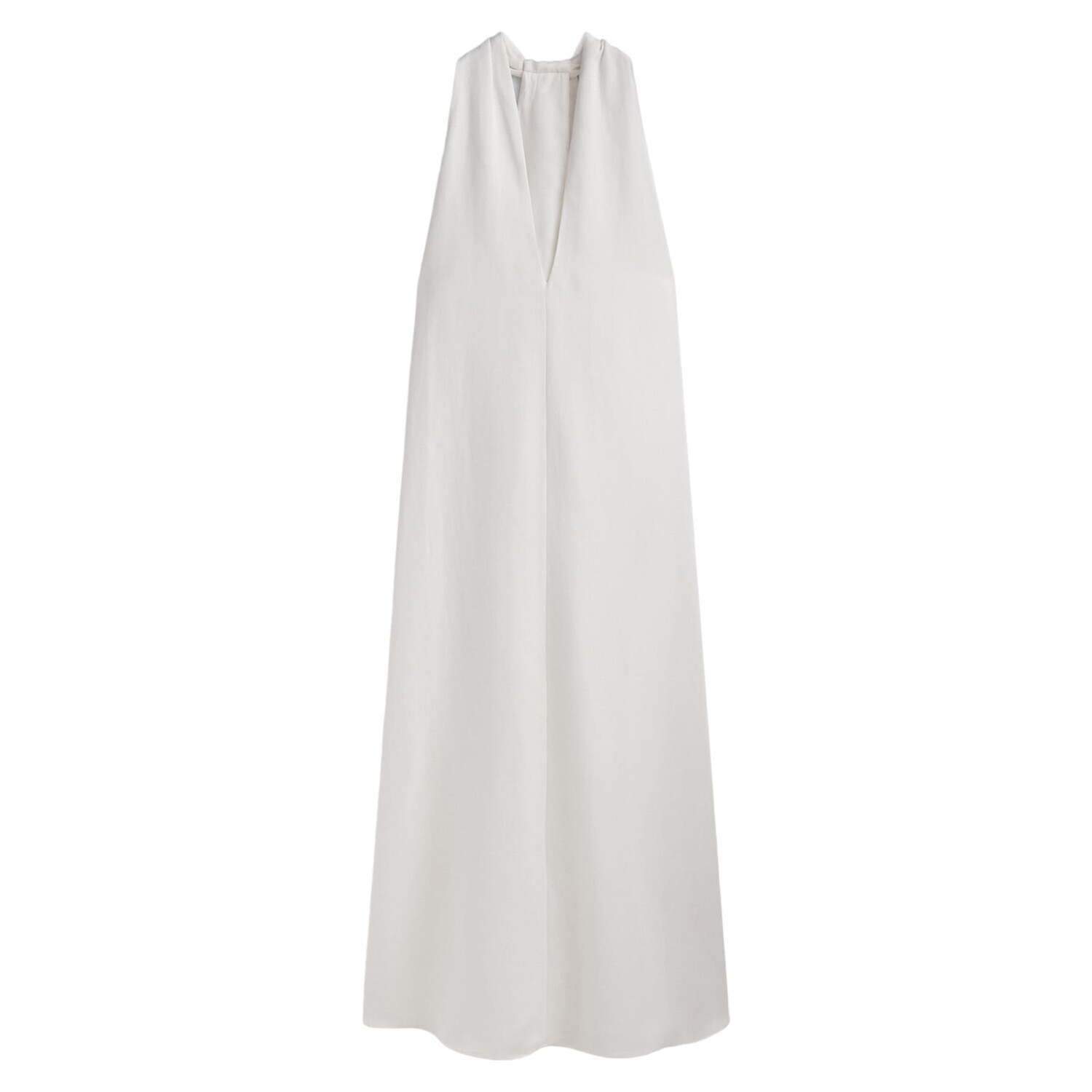 

Платье Massimo Dutti Midi With Criss-cross Detail At The Back, кремовый