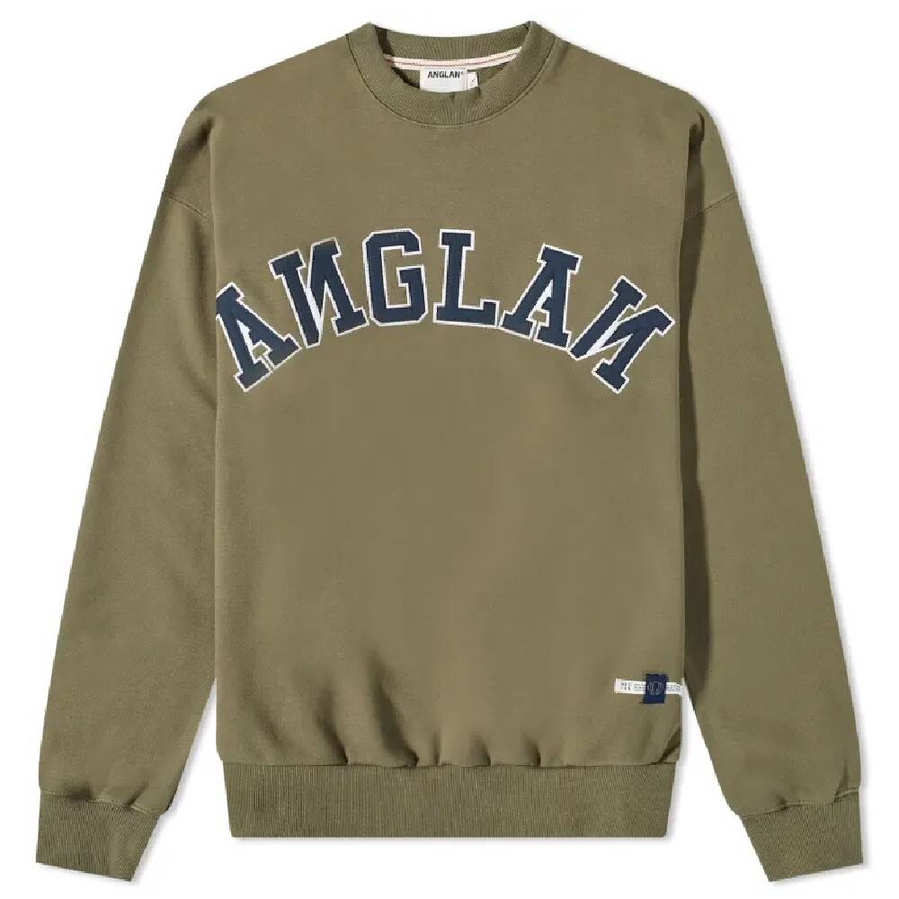 

Свитшот Anglan AGN Heavyweight Logo Crew, зеленый