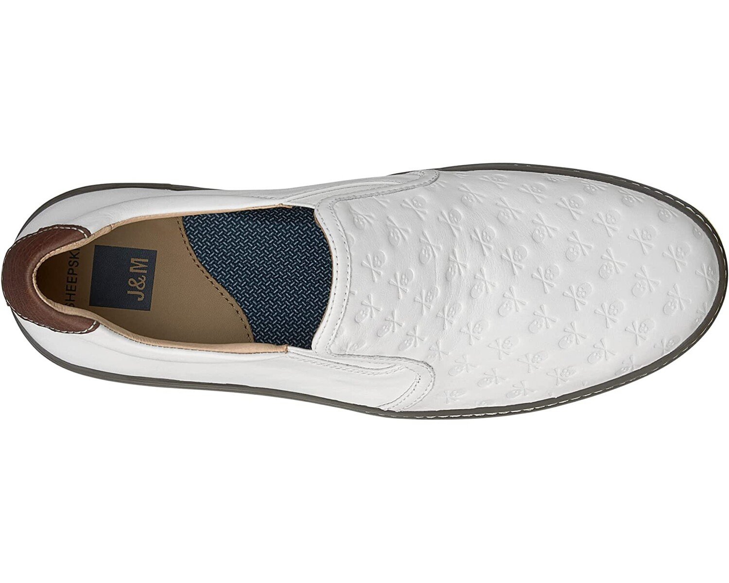 

Кроссовки McGuffey Embossed Slip-On Johnston & Murphy, белое полное зерно