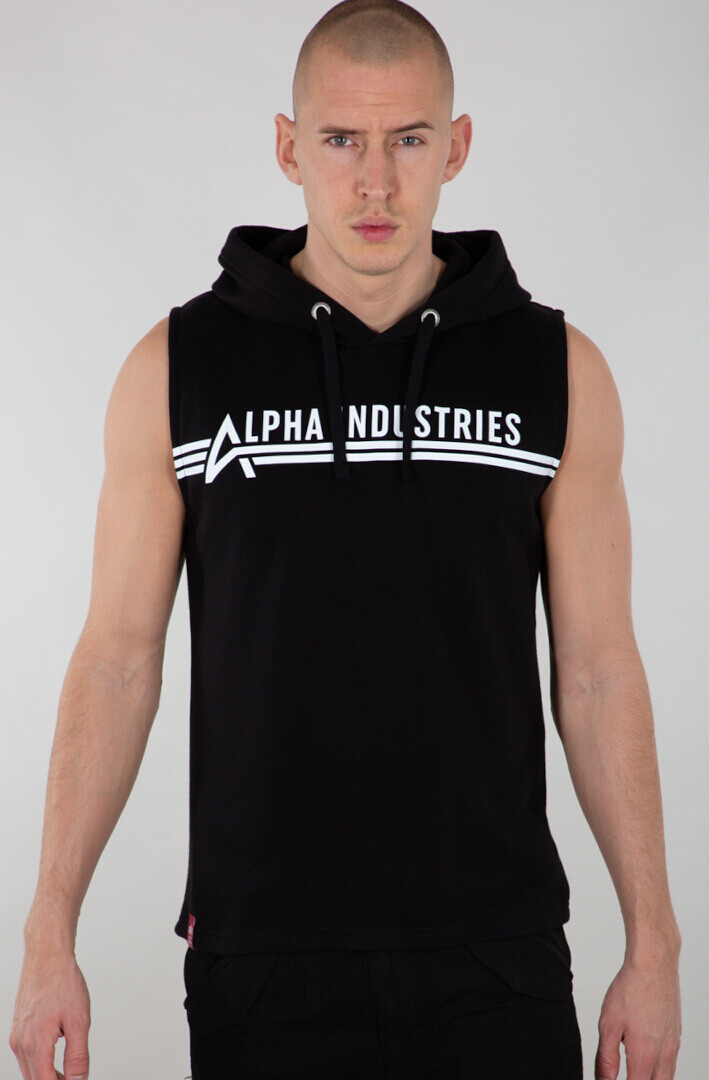 

Майка Alpha Industries Hooded, черная
