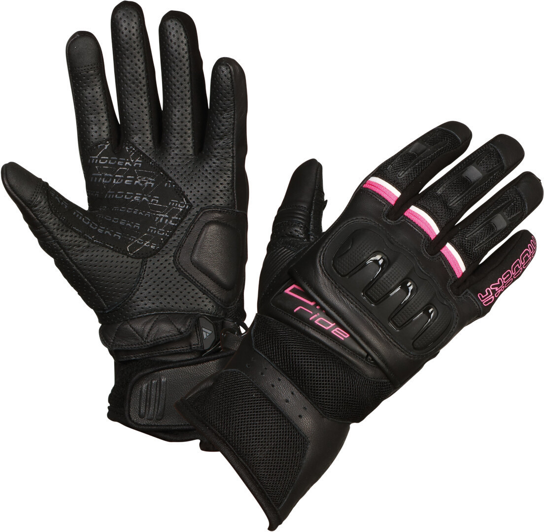 Перчатки Modeka Air Ride мотоциклетные, черный/розовый