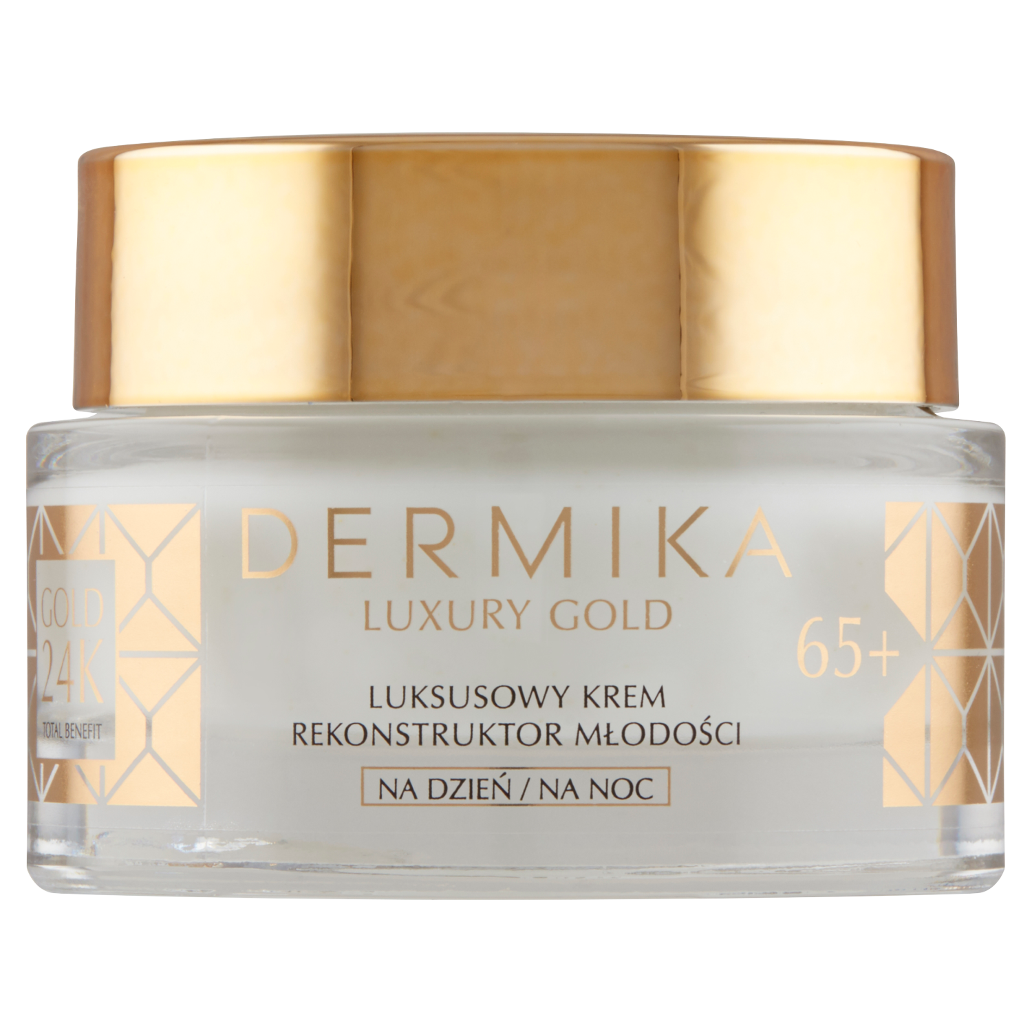 Dermika Gold 24k дневной и ночной крем для лица восстанавливающий молодость 65+, 50 мл