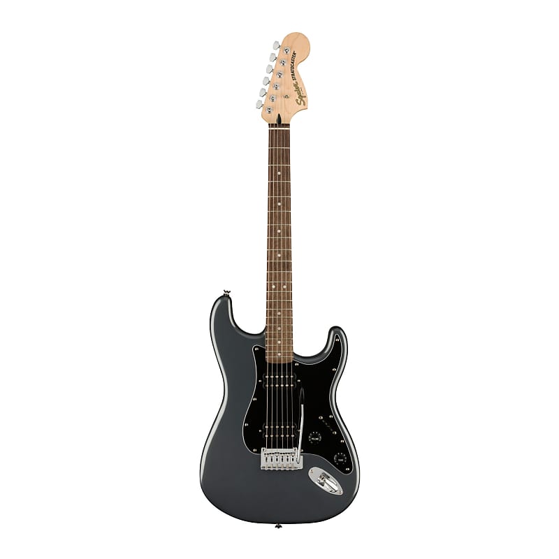 Fender Affinity Series Stratocaster HH, электрогитара с черной накладкой и грифом в форме буквы C из клена (накладка на гриф из индийского лавра, угольно-морозный металлик)