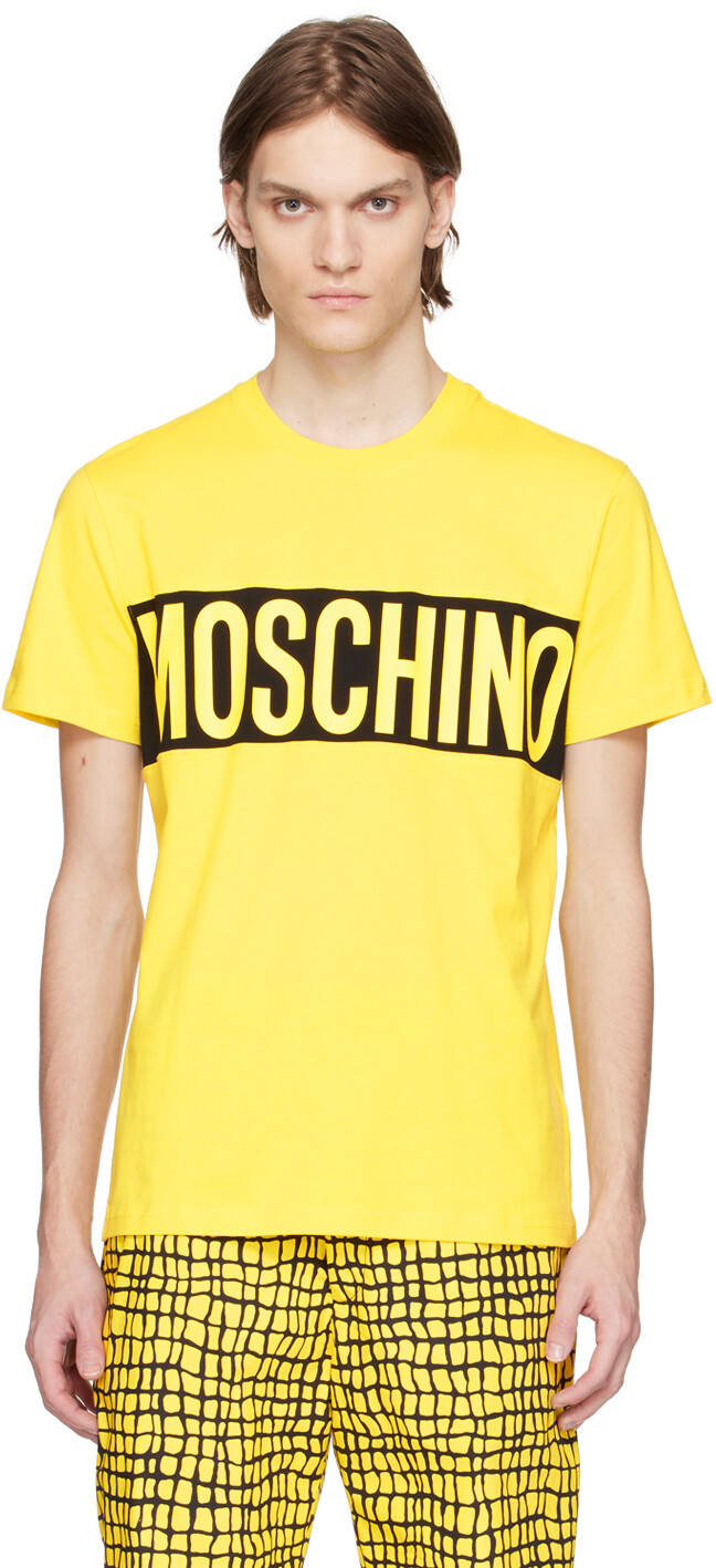 

Желтая футболка с принтом Moschino, Желтый