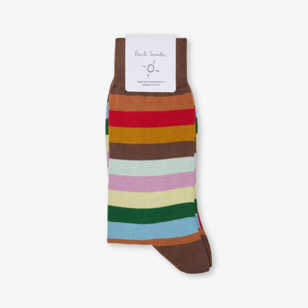 

Полосатые носки из смесового хлопка Paul Smith, коричневый