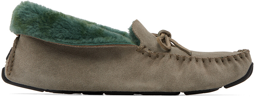 

Зеленые лоферы из дубленки Coach 1941