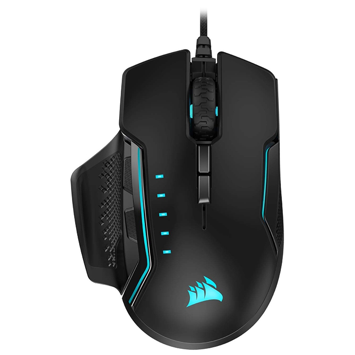 Проводная игровая мышь Corsair Glaive RGB PRO, черный - фото