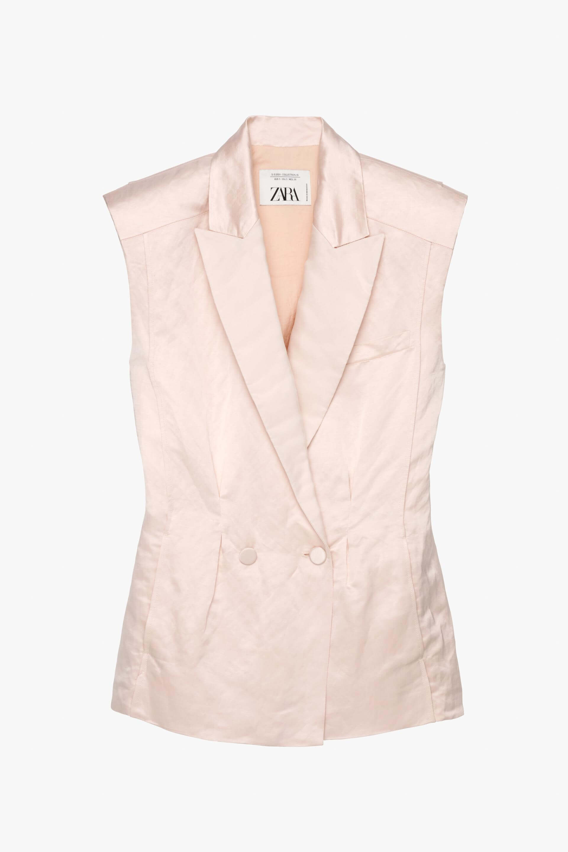 Жилет Zara Oversize Linen - Limited Edition, пыльно-розовый юбка zara wool blend limited edition розовый