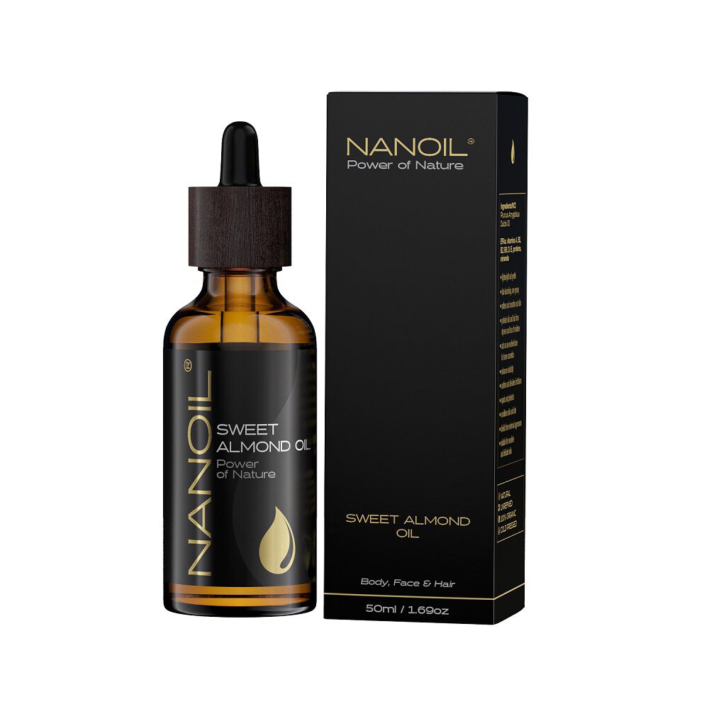 Nanoil миндальное масло для ухода за волосами и телом, 50 мл масло для ухода за лицом face serum anti rednes nanoil 50 мл