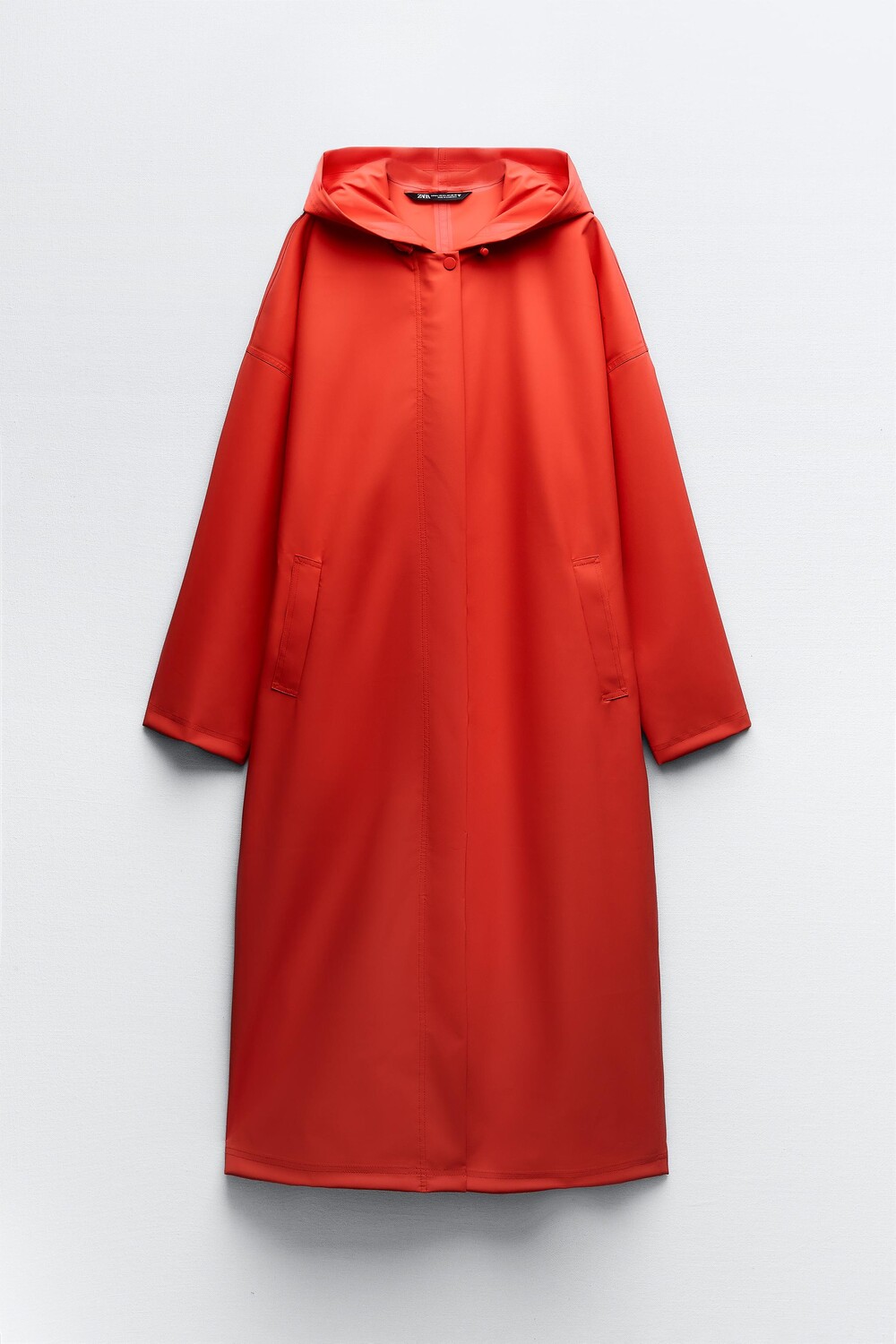 

Плащ Zara Extra-long Rubberised, красный