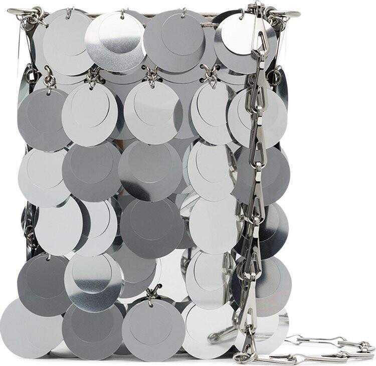 

Сумка Paco Rabanne Sparkle Silver Shoulder Bag Silver, серебряный