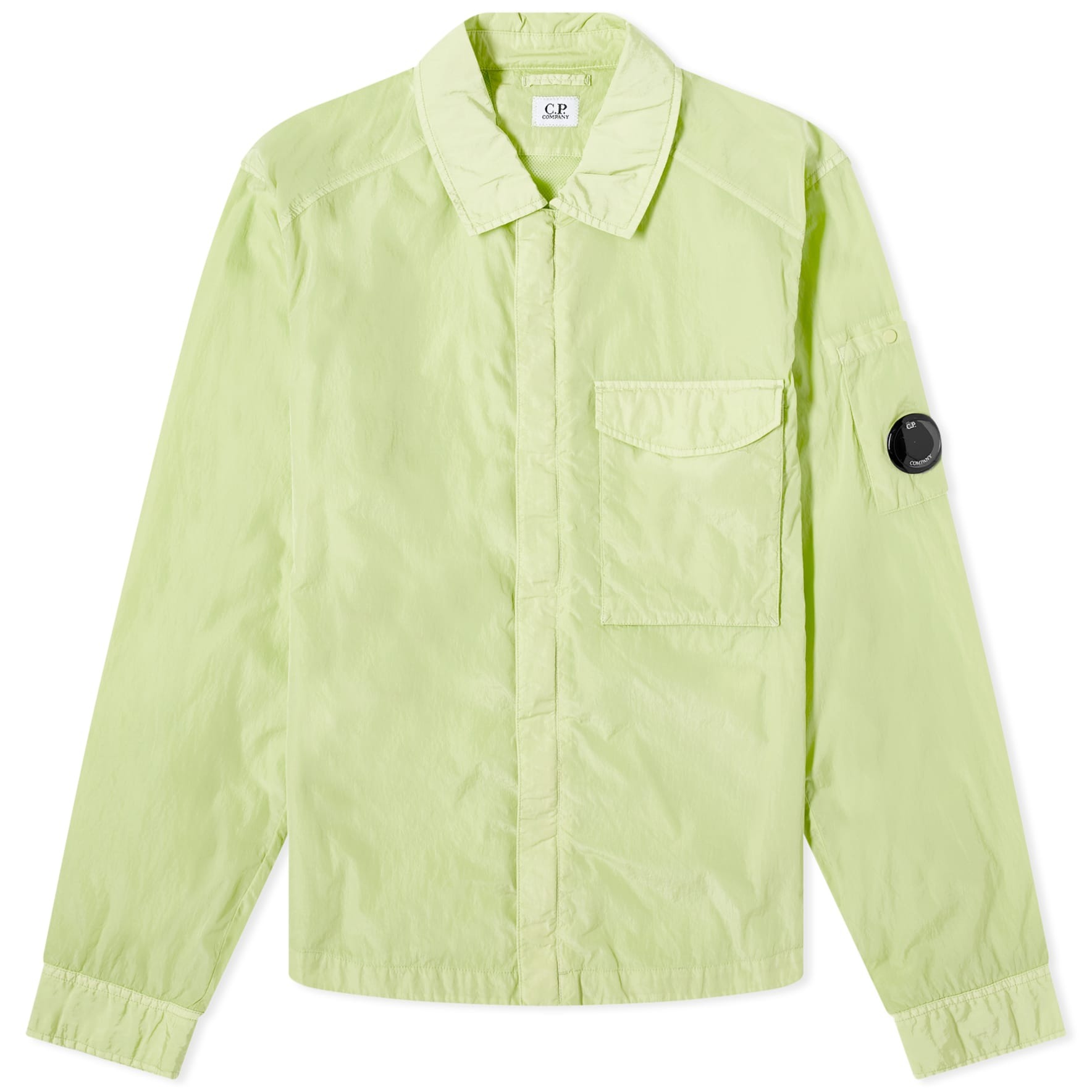 куртка рубашка c p company chrome размер m зеленый Куртка-рубашка C.P. Company Chrome-R Pocket, светло-зеленый