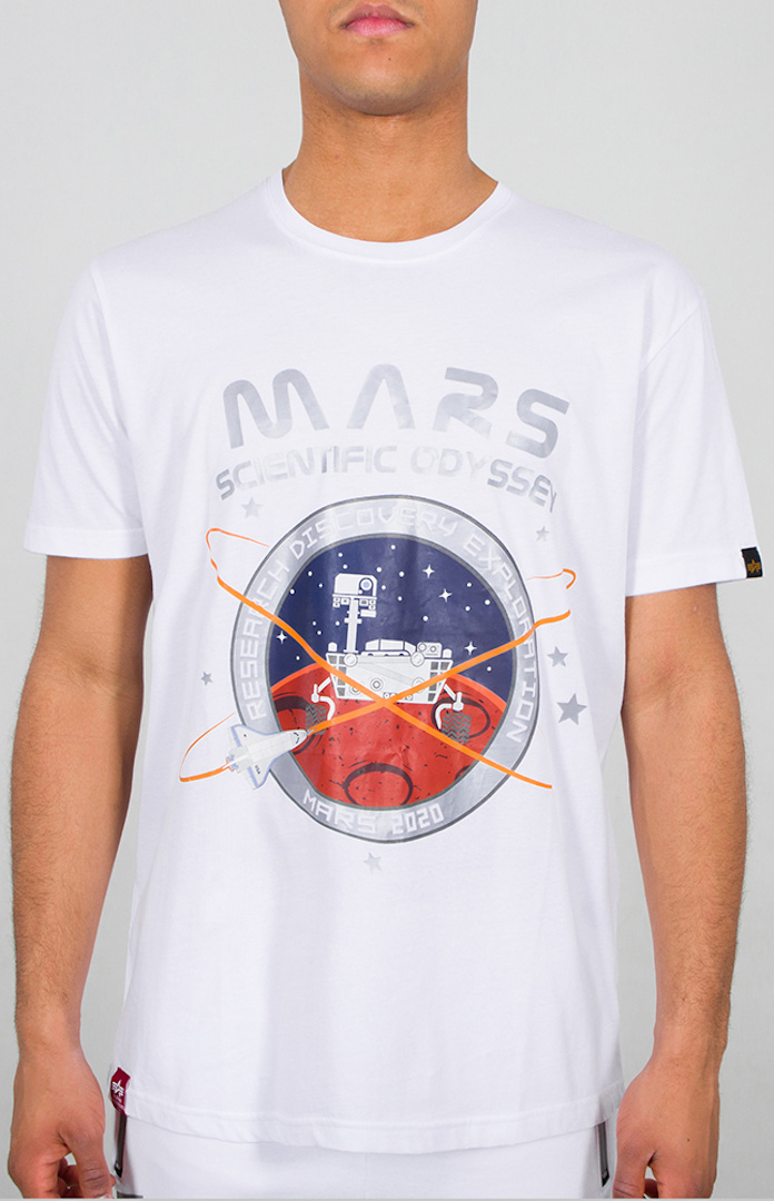 Футболка Alpha Industries Mission to Mars, белая whaite michael diggersaurs mission to mars