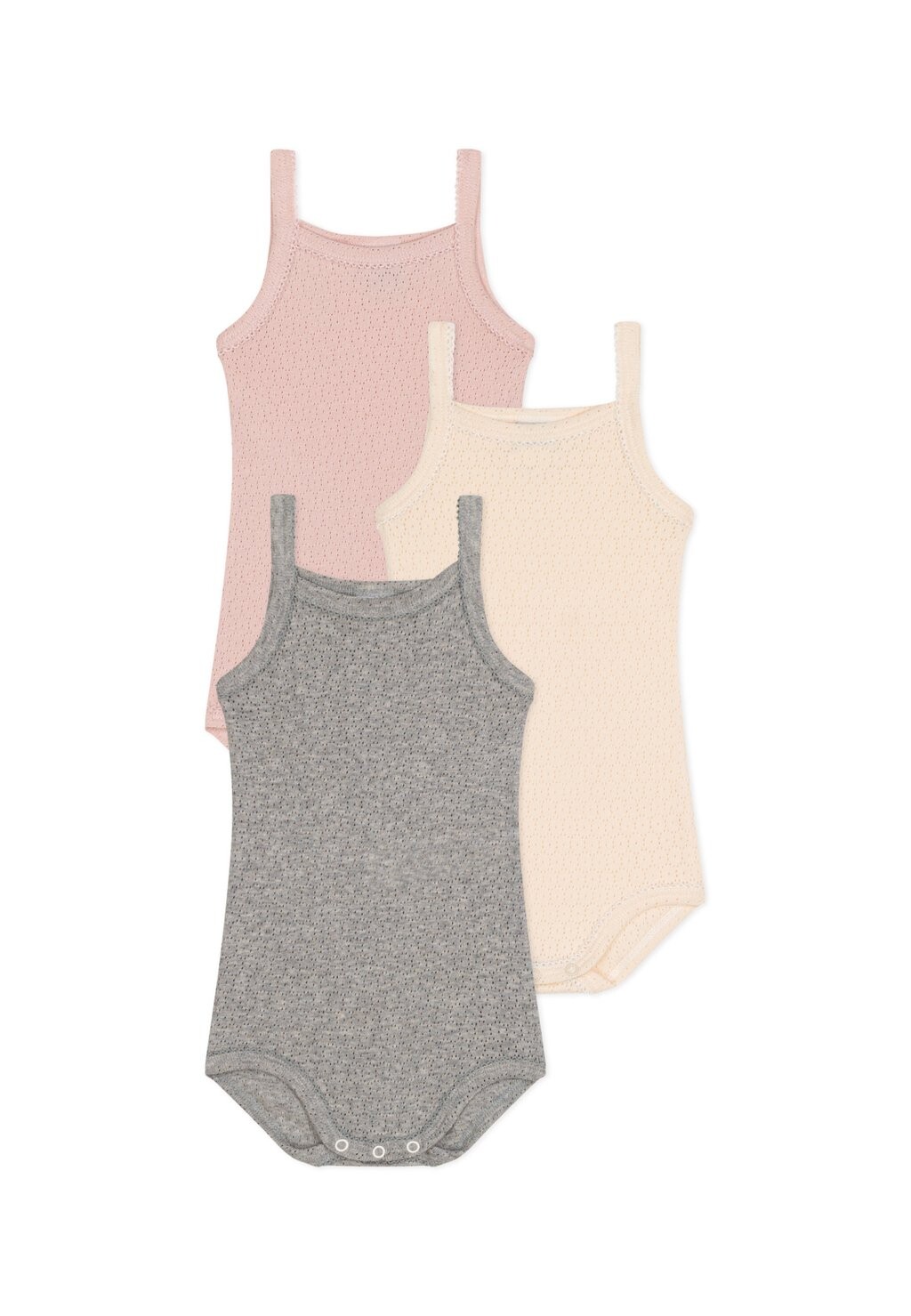 

Боди 3 PACK Petit Bateau, цвет multicolor white pink