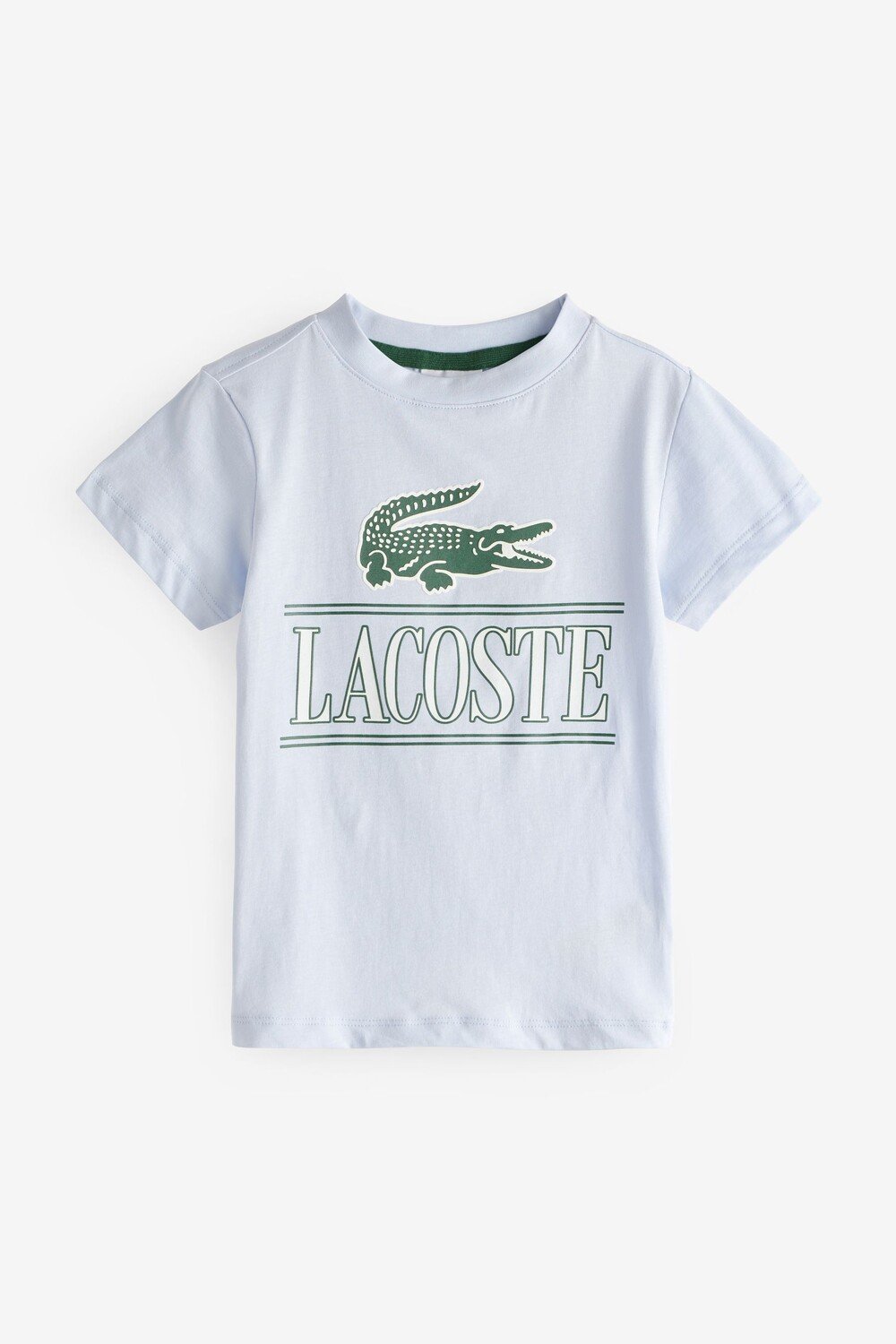 

Детская футболка с большим логотипом крокодила Lacoste, синий