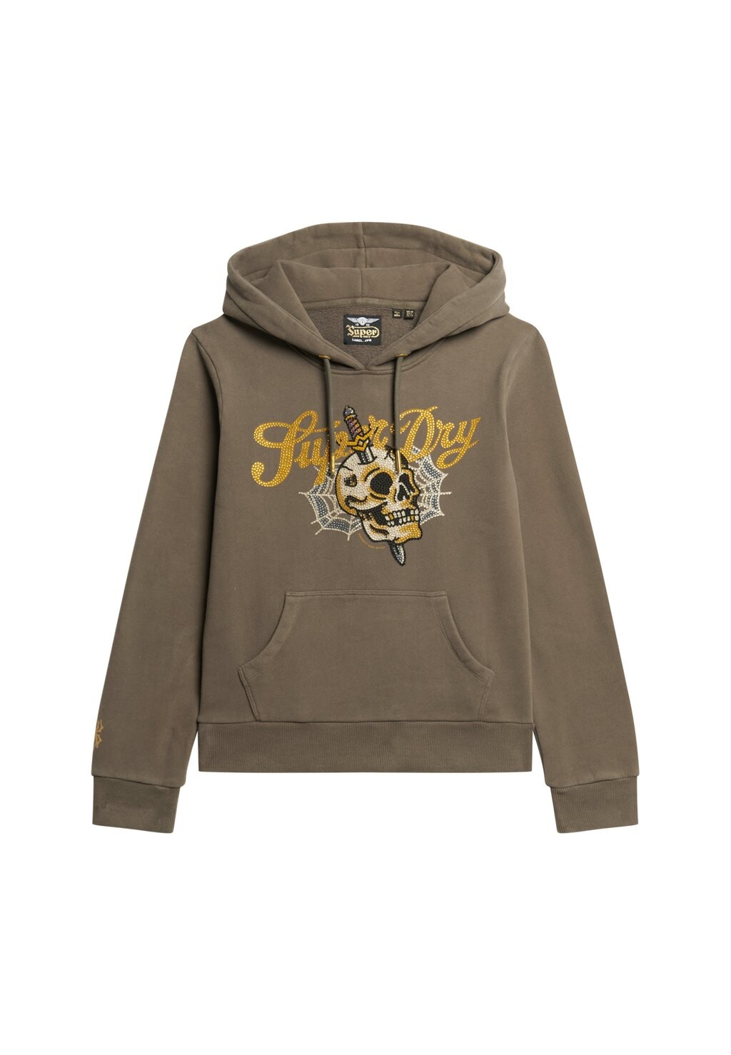 

Толстовка с капюшоном TATTOO SCRIPT GRAPHIC Superdry, темно-серый