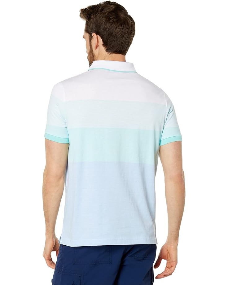 

Поло U.S. POLO ASSN. Yarn-Dye Engineered Stripe Jersey Polo Shirt, цвет Easy Turquoise