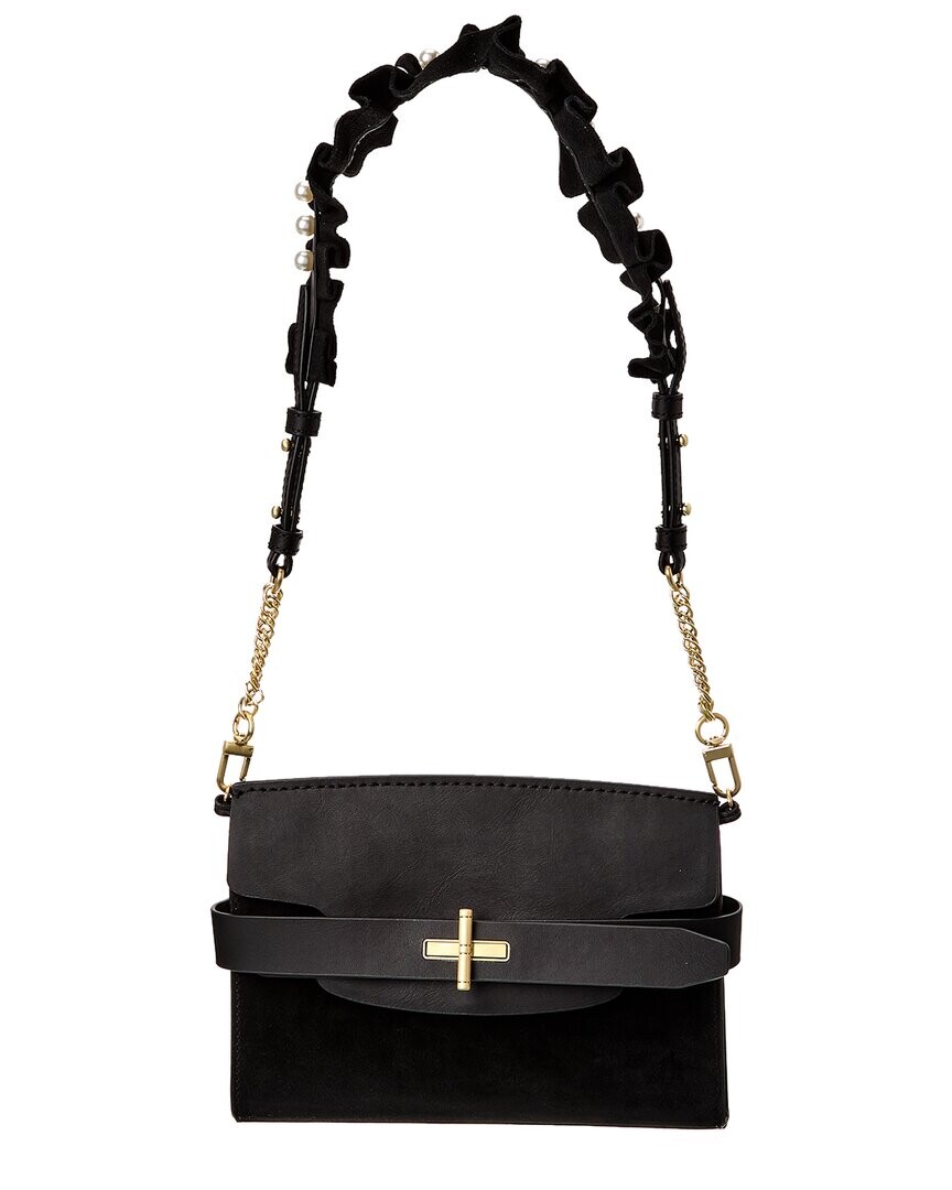

Zac Posen Клатч Brigette из кожи и замши, черный