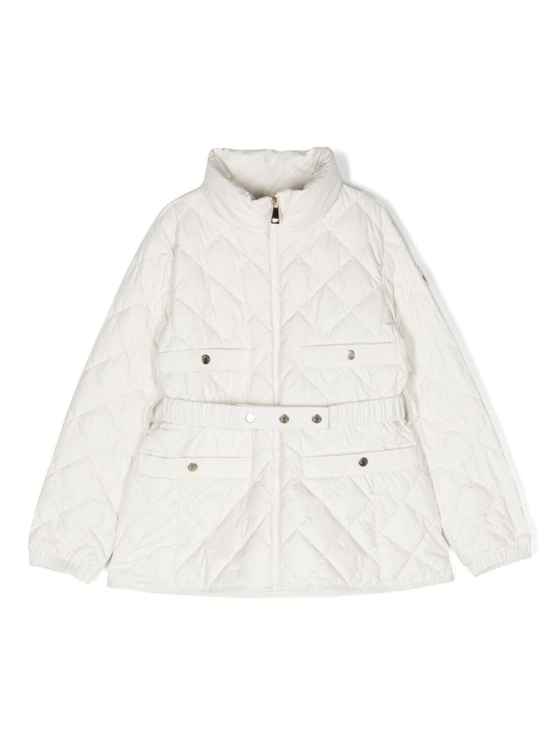 

Moncler Enfant пуховик Philanta с поясом, белый