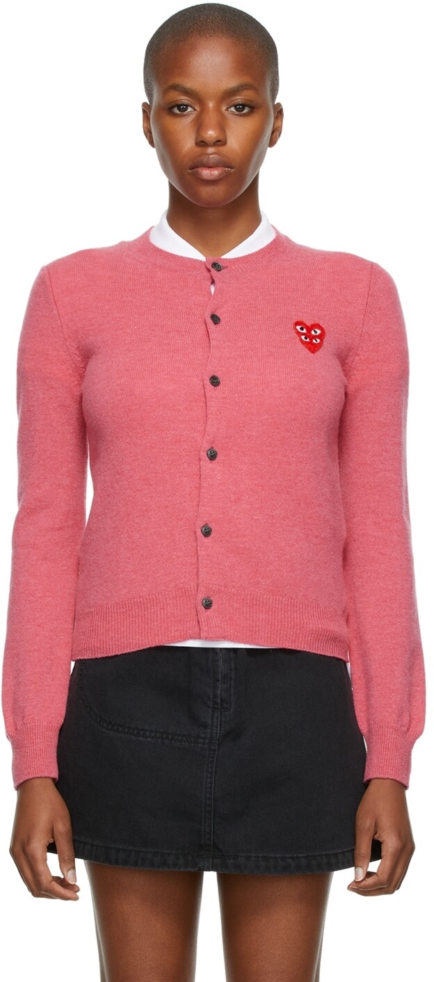 

Многослойный кардиган с двойным сердцем Comme des Garçons Play, Красный