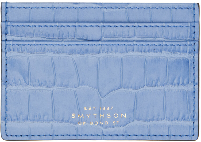 

Голубая панамская визитница Smythson