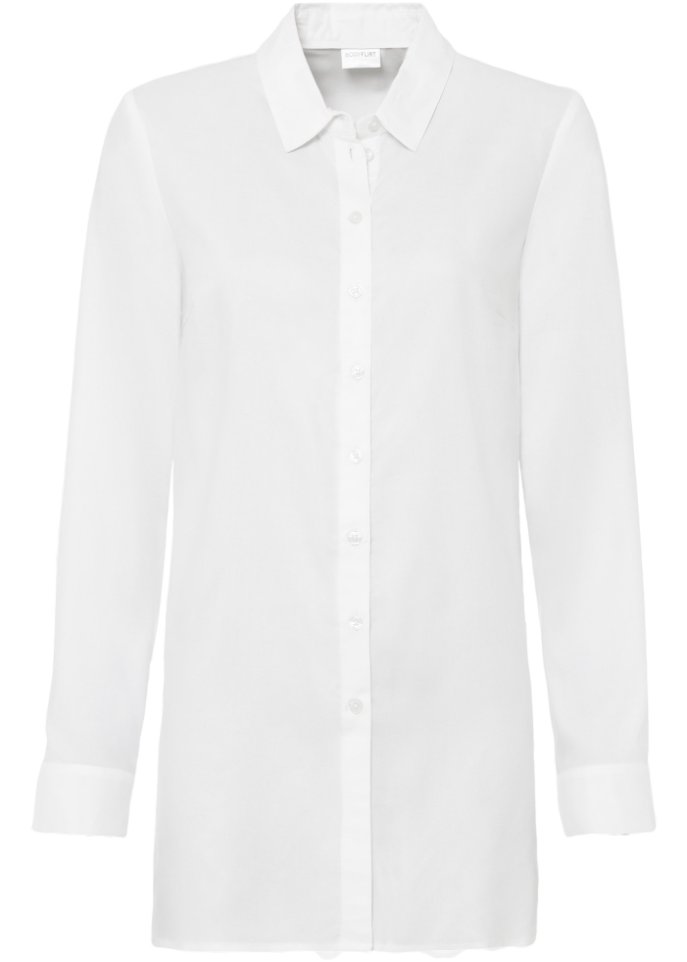 Длинная блузка из экологически чистой вискозы Bodyflirt, белый