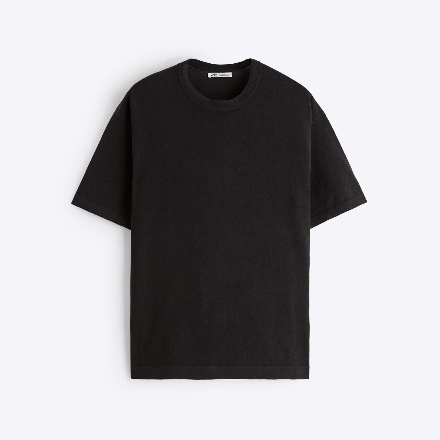 

Футболка Zara Cropped Knit, черный