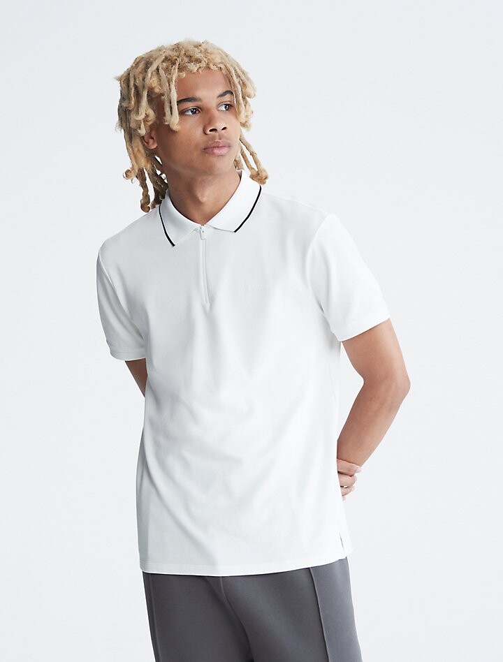 

Рубашка поло с молнией Move 365 Calvin Klein, белый