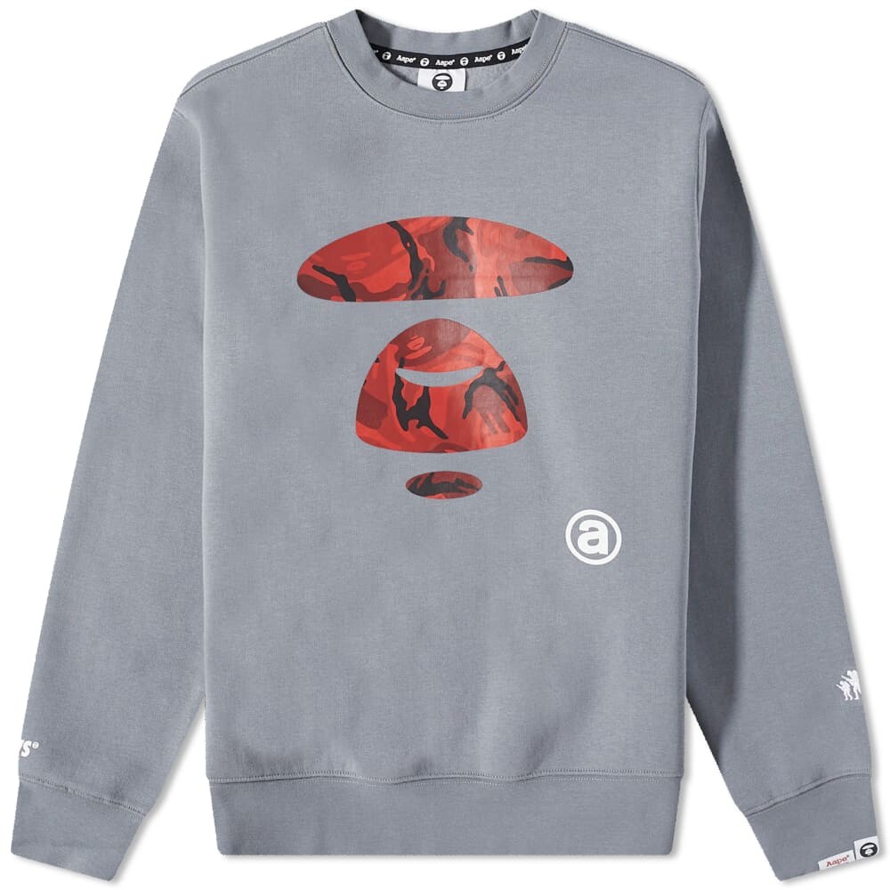 

Толстовка AAPE Camo Big Face Crew Sweat