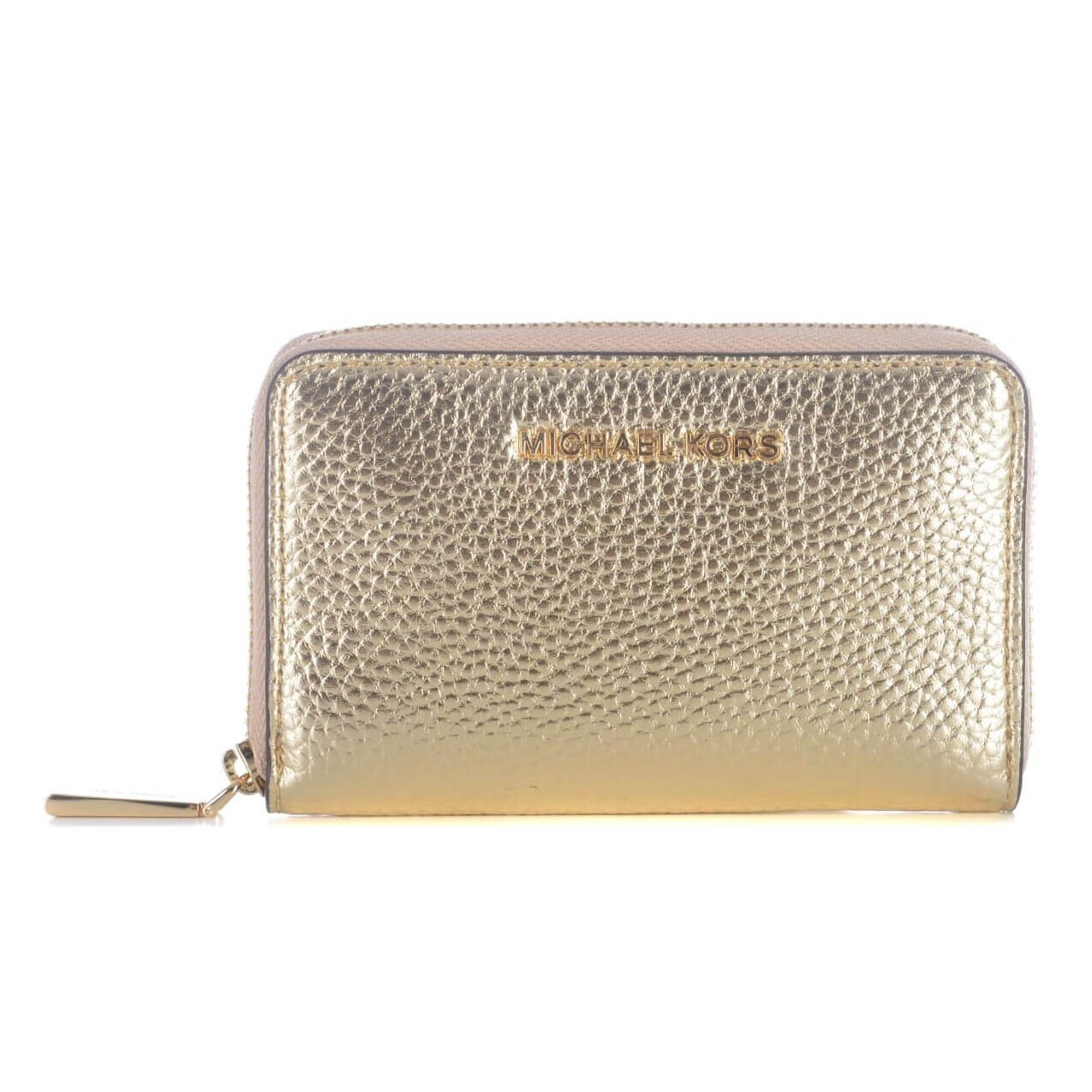 

Бумажник Michael Kors "Jet Set Card Case" In Hammered Leather, золотой