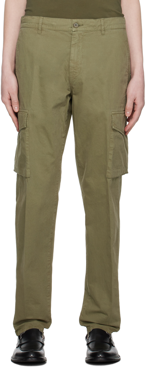 Зеленые брюки карго с кулиской ASPESI