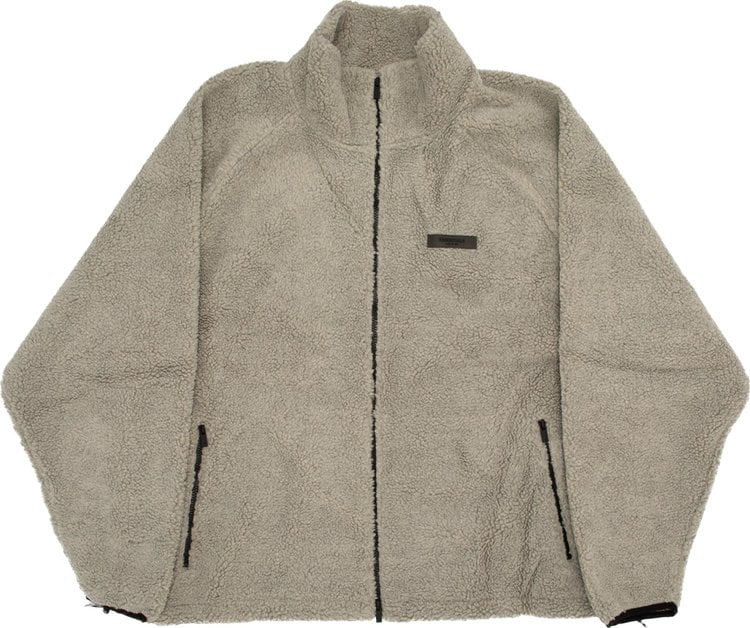 Куртка Fear of God Essentials Polar Fleece Full Zip Jacket 'Dark Oatmeal', серый - фото